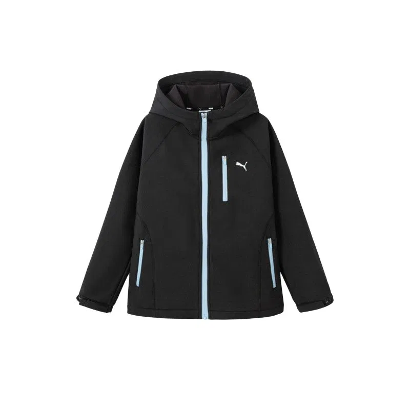 Детская куртка с капюшоном утепленная, PUMA, Black