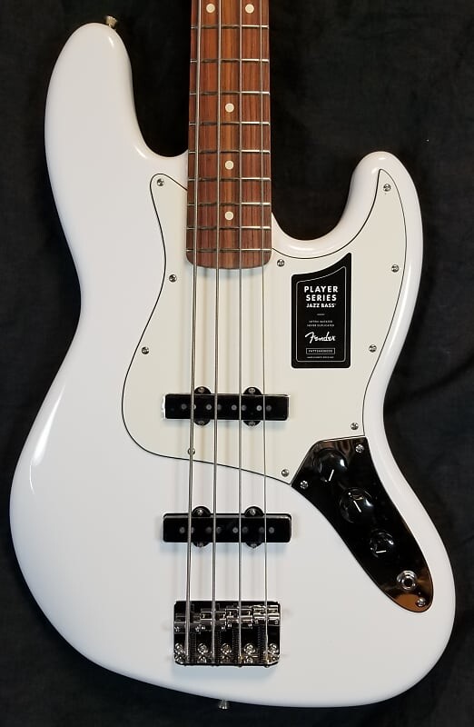 

Fender Player Jazz Electric Bass Guitar, Накладка на гриф Pau Ferro, Polar White 0149903515