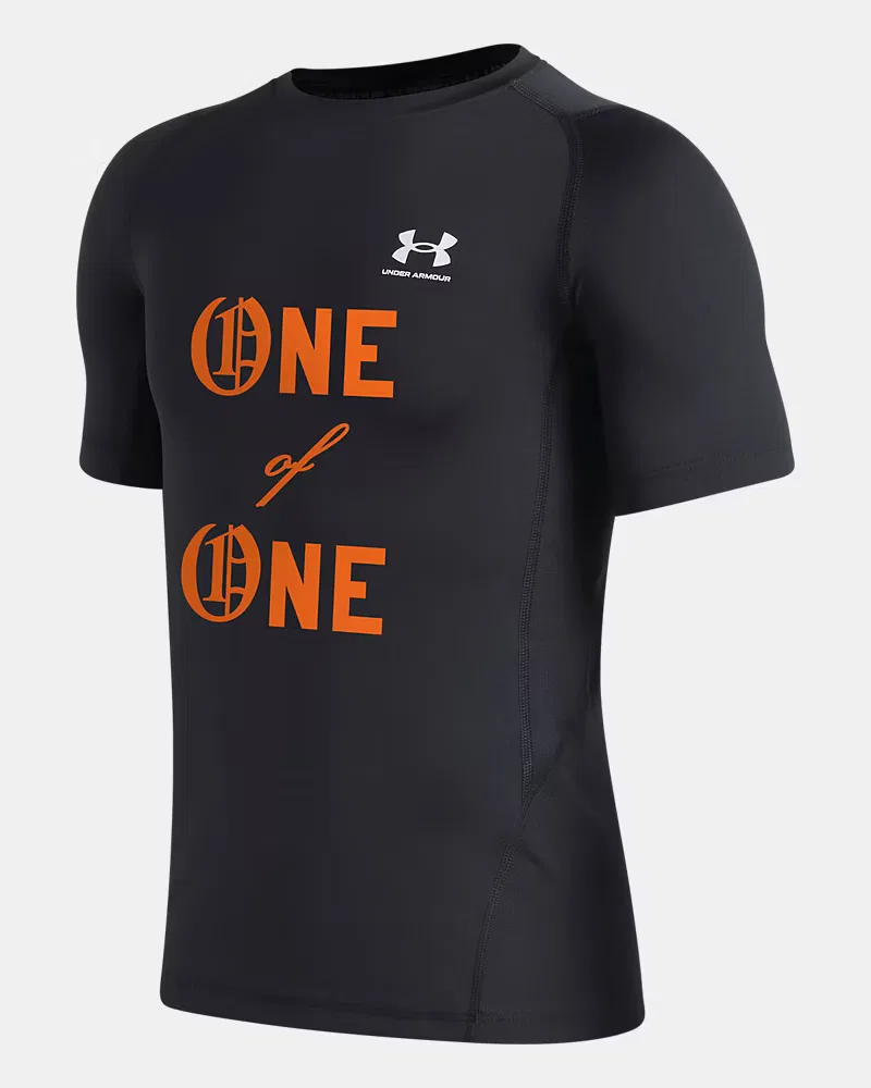 Детская футболка с коротким рукавом влагоотводящая HeatGear One Of One UnderArmour, Black/White — фото 3