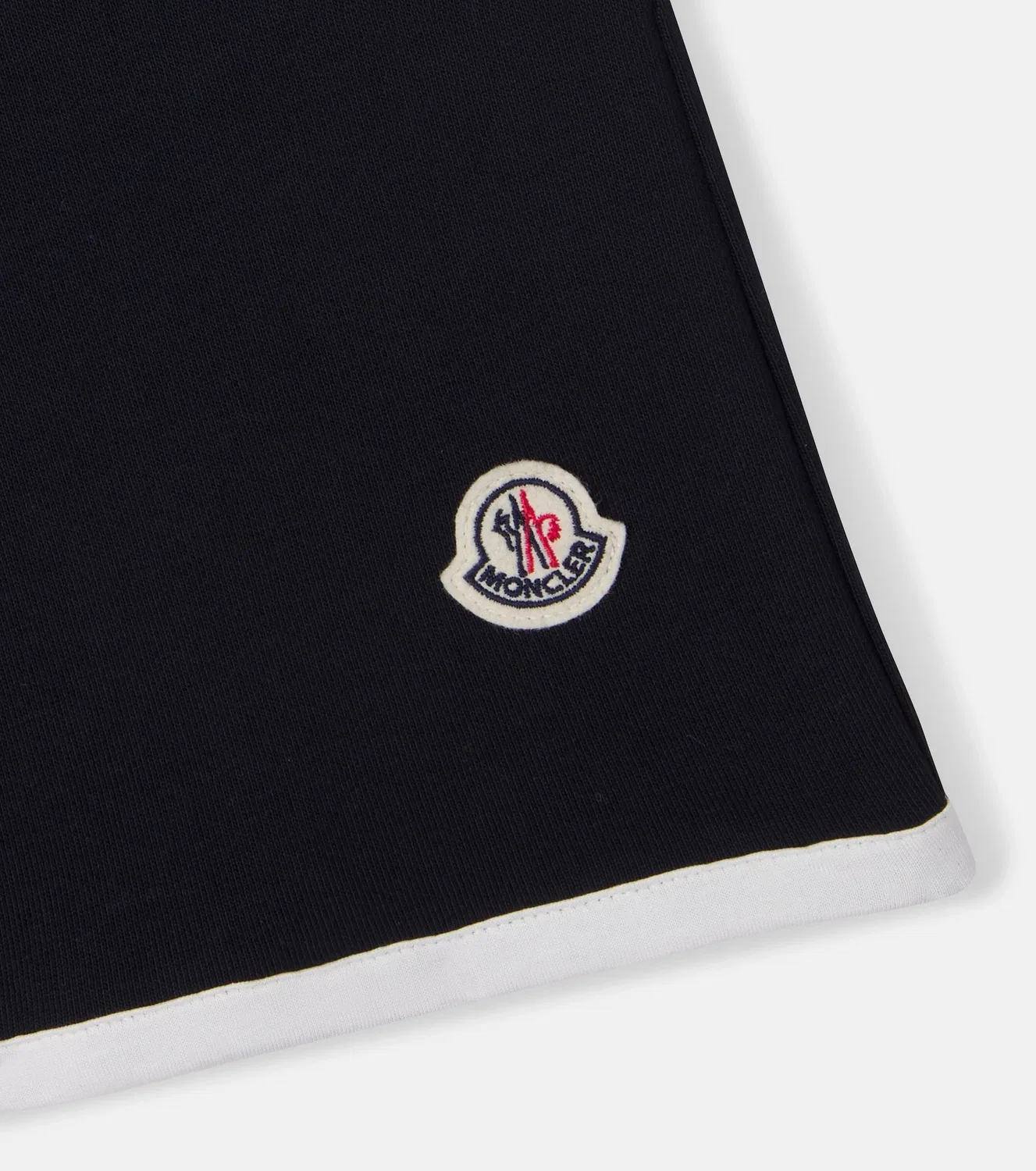 Шорты хлопковые с логотипом Moncler Enfant, синий — фото 3