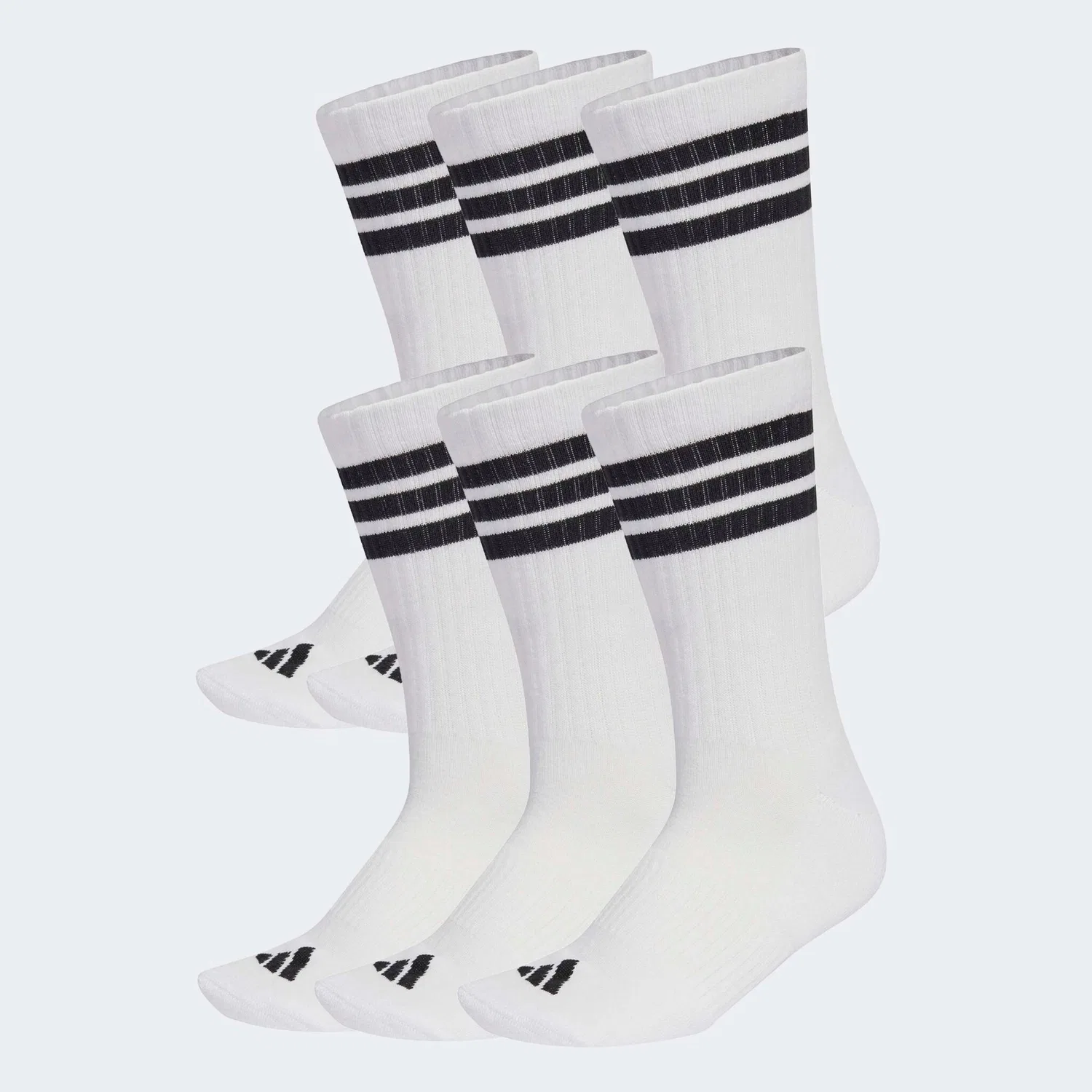 Женские носки с логотипом 3-Streifen Adidas Performance, White/Black/Black