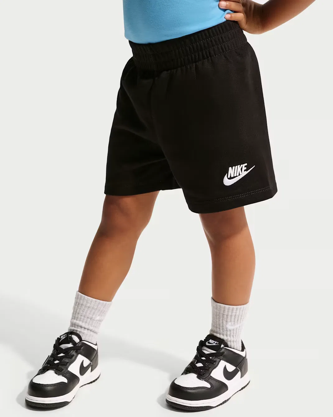 Детский комплект из двух предметов: вязаные шорты и шорты Nike, Football Blue/Black — фото 4
