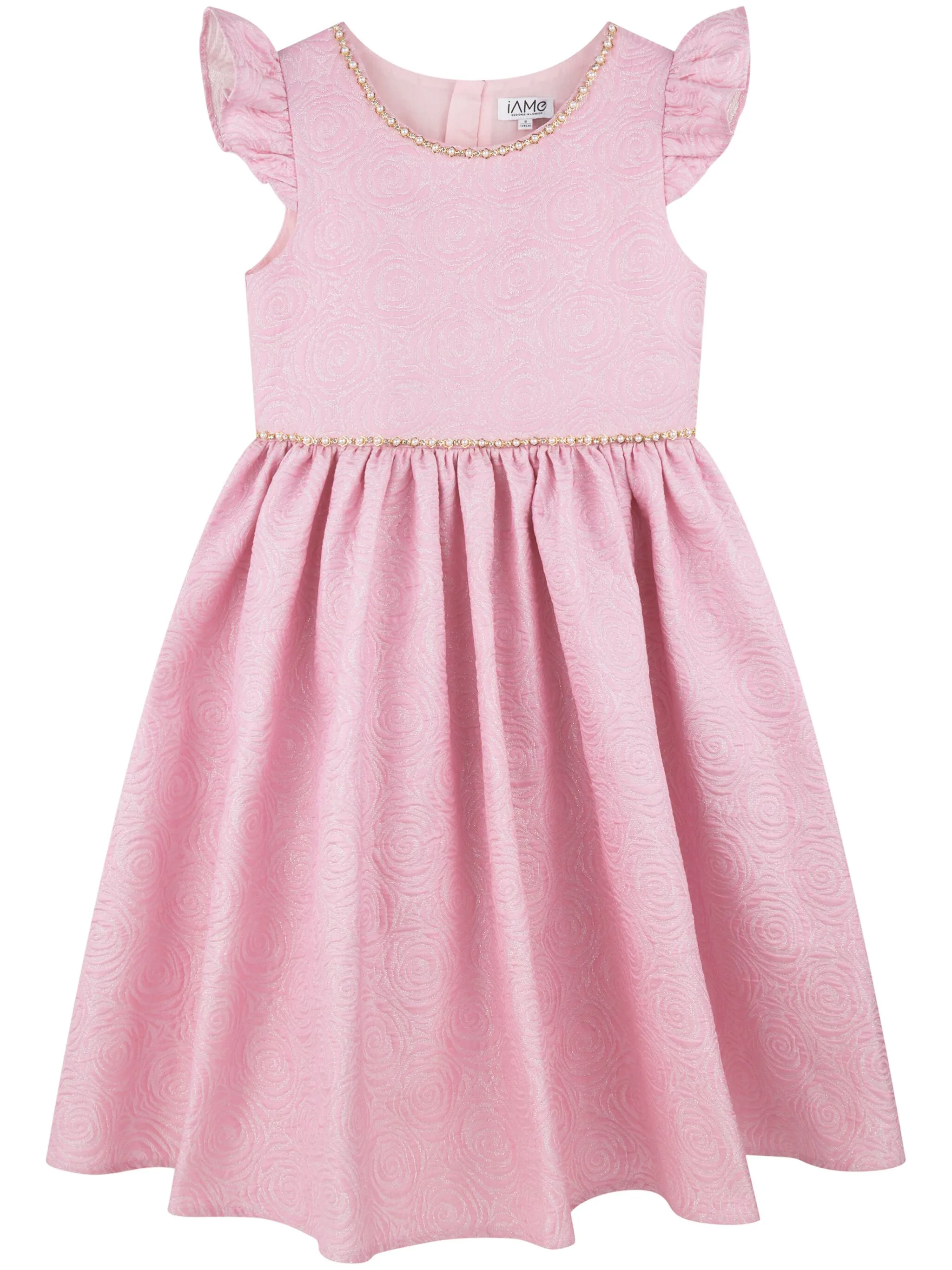 

Плиссированное платье с цветочным узором Iame, розовый