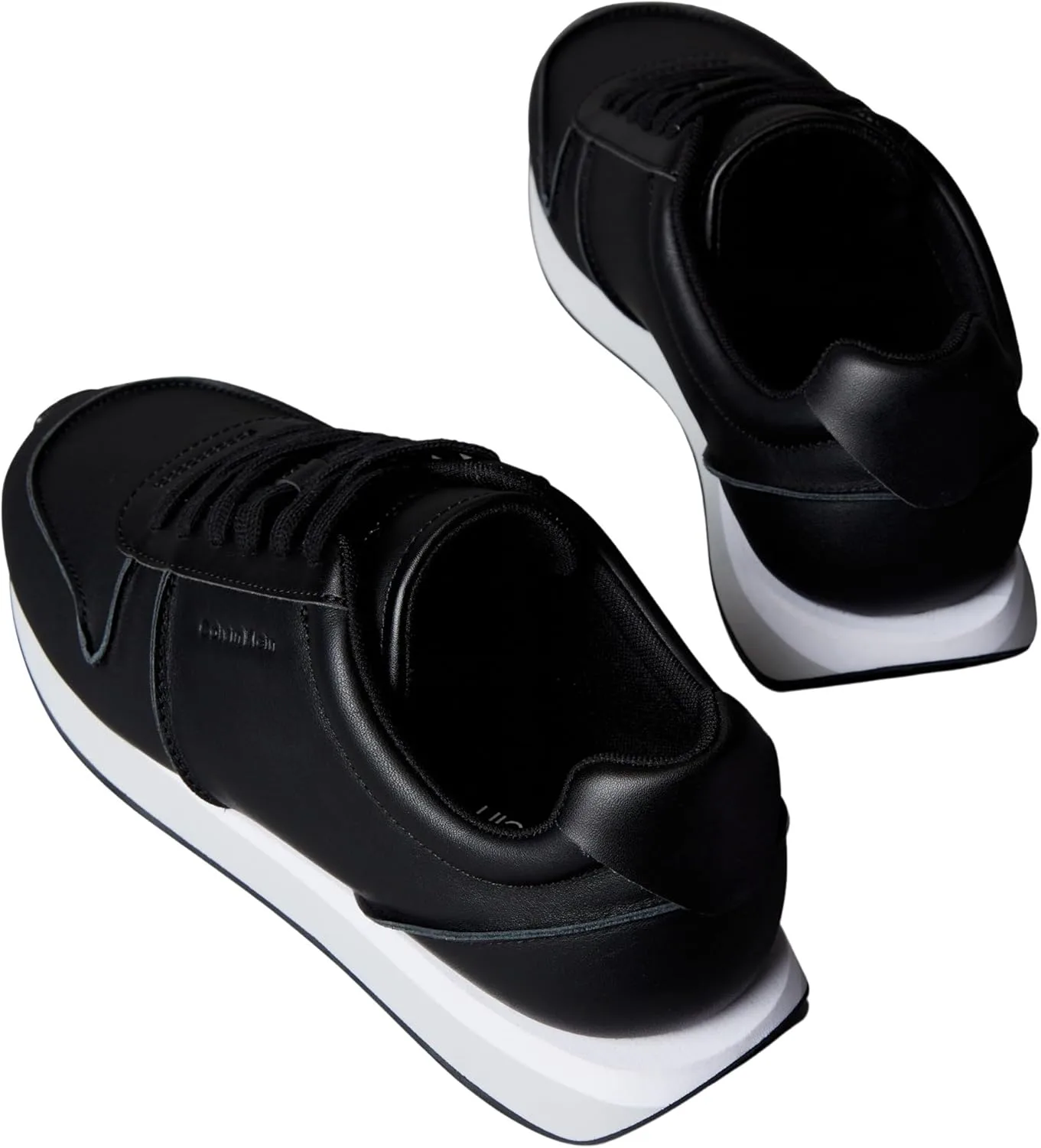 Мужские кроссовки Calvin Klein Retro Runner на шнуровке LTH Pinch Ym0ym01455 Low Top, белый/черный — фото 2