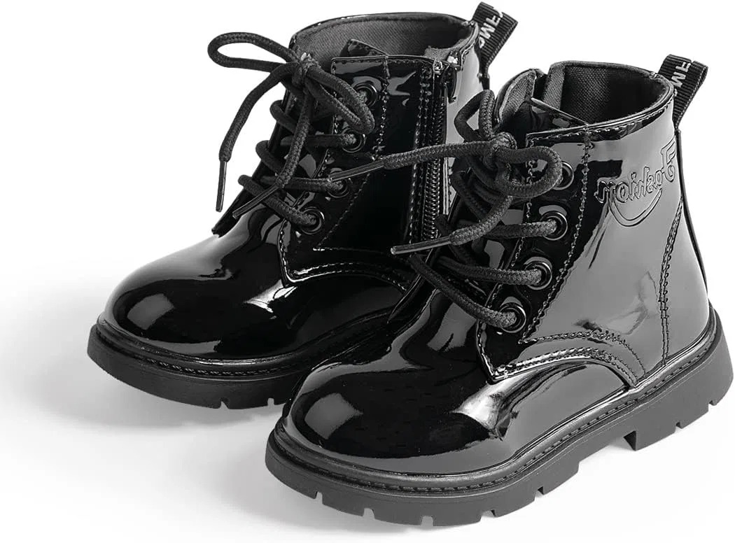 Детские ботинки с молнией для девочек Sawimlgy, Black