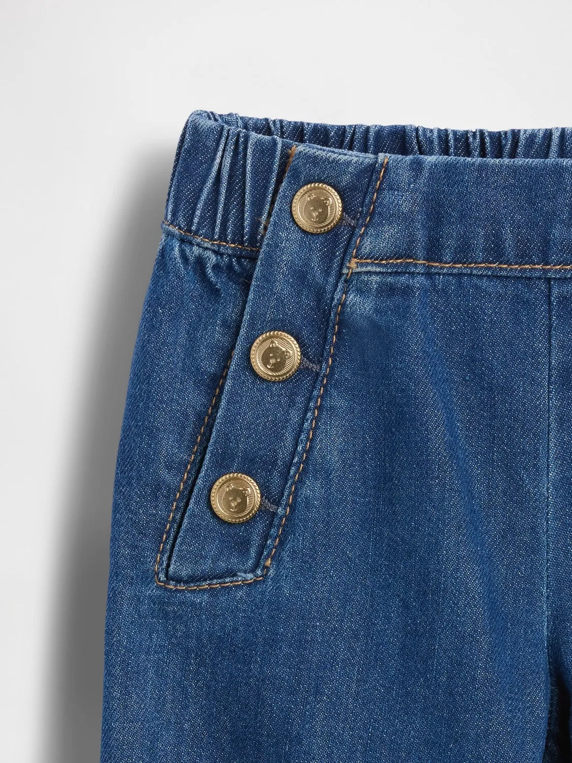 Джинсы свободного кроя на резинке Gap, Medium Wash — фото 3
