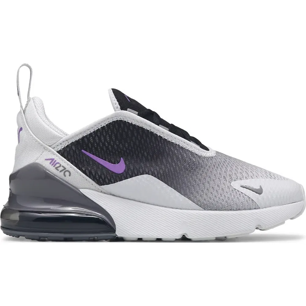Детские кроссовки Air Max 270 Nike, Grey/Black/Purple — фото 2