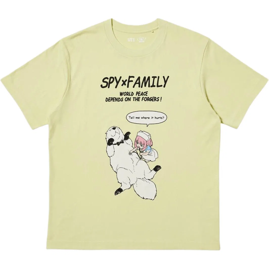 Мужская футболка с принтом SPY×FAMILY Apricot Yellow UNIQLO