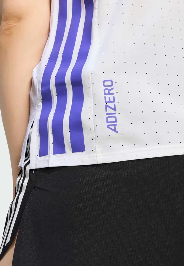Футболка Adizero - спортивная футболка Adidas Performance, белый/фиолетовый — фото 4