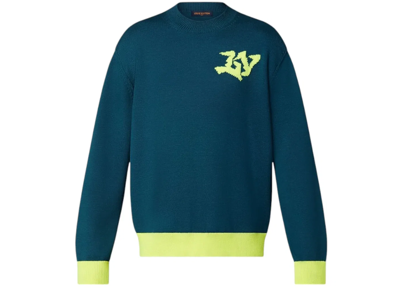Мужской свитер с принтом Sweater Louis Vuitton, Green/Yellow