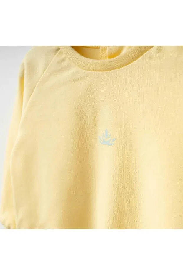 Детский комплект свитшотов для девочек из органического хлопка Sunny Leaf The Nest Kids, Yellow & Mint Green — фото 3