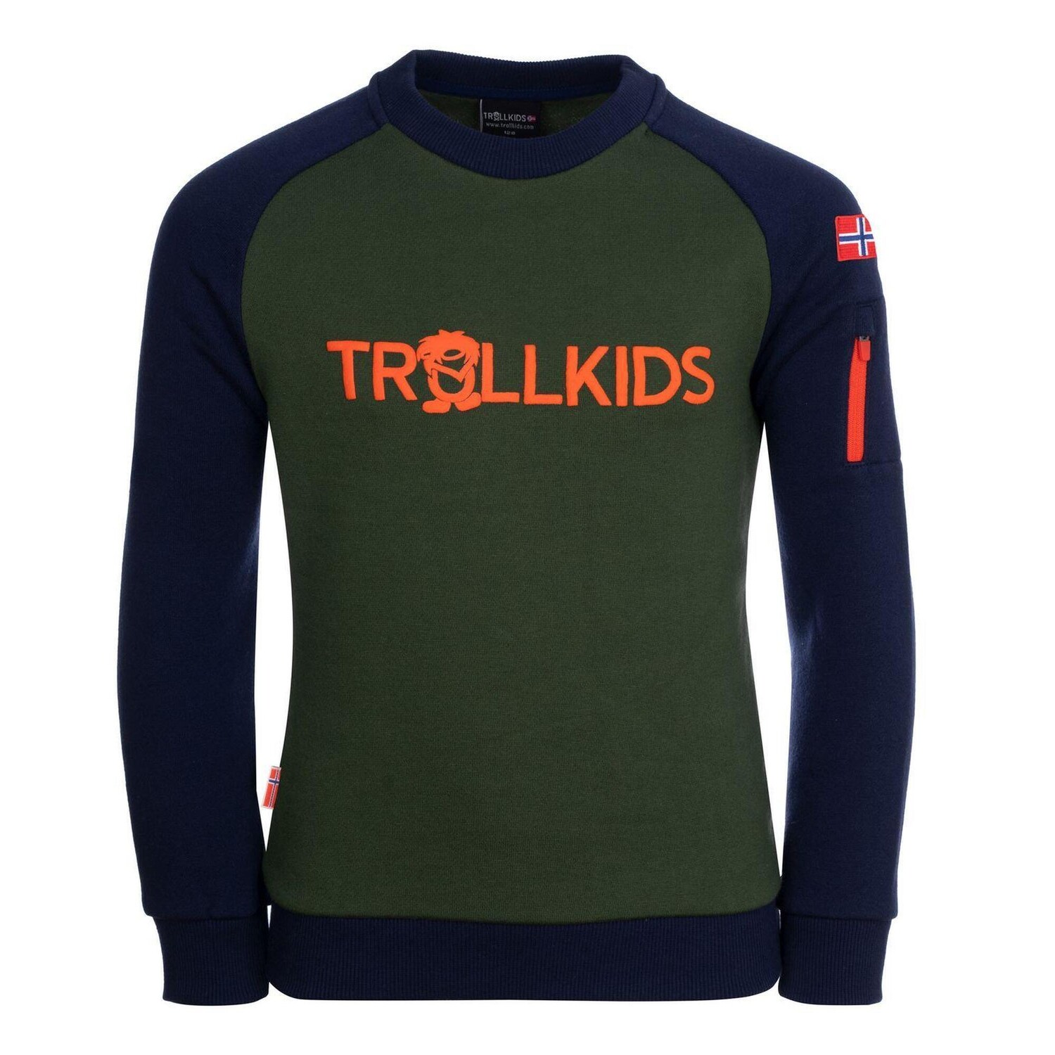 

Толстовка Trollkids Sandefjord, зеленый/темно-синий