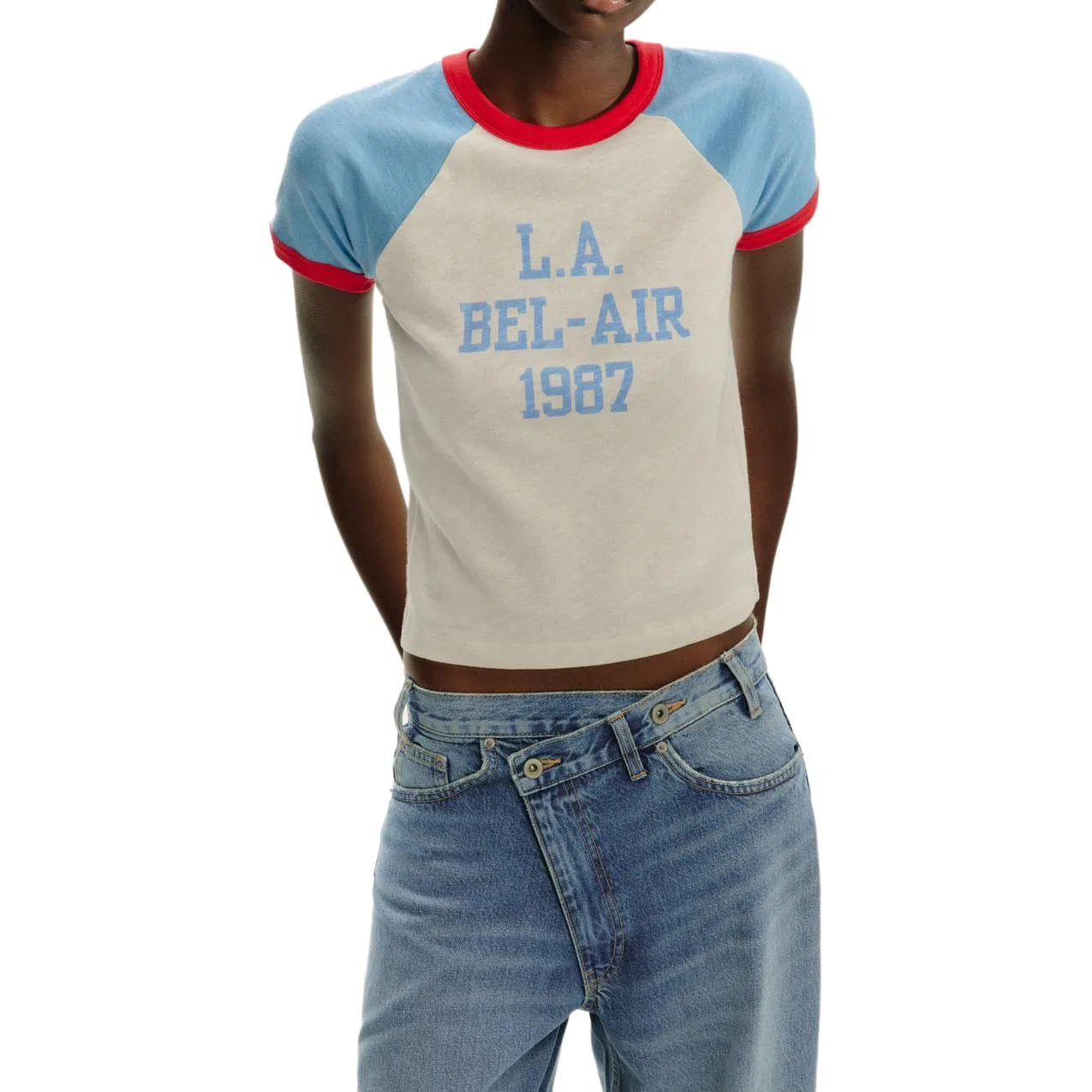 Джинсы широкие Light Blue, ZARA — фото 4