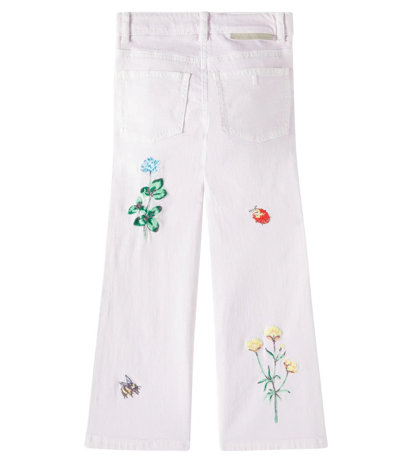 Джинсы с принтом Stella Mccartney Kids, белый — фото 4