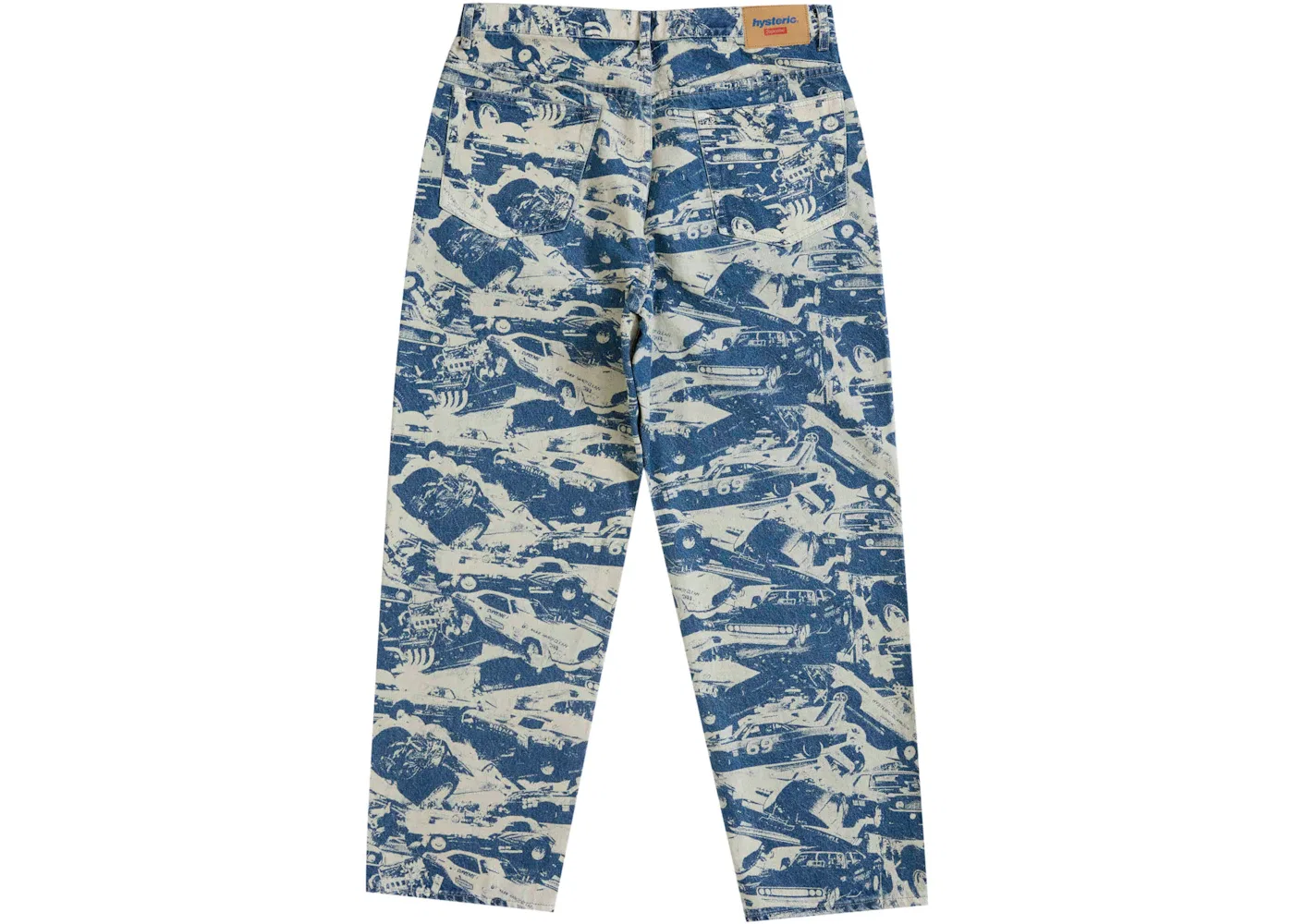 Мужские джинсы свободного кроя Supreme Hysteric Glamour Cars Baggy Jean, Washed Indigo — фото 2