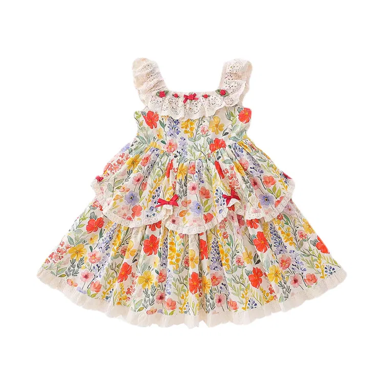 Детское платье с круглым вырезом Lanza, Multicolor