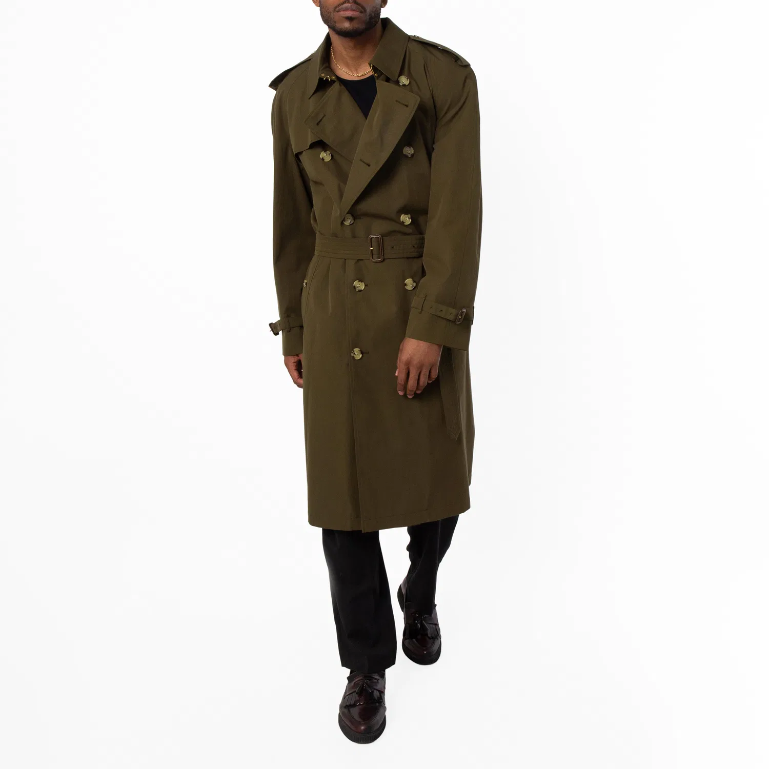Пальто-тренч двубортное Westminster Heritage Burberry, Dark Military Khaki