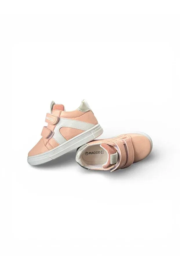 Детские спортивные кроссовки для девочек на липучке Macco Shoes, Pink — фото 4