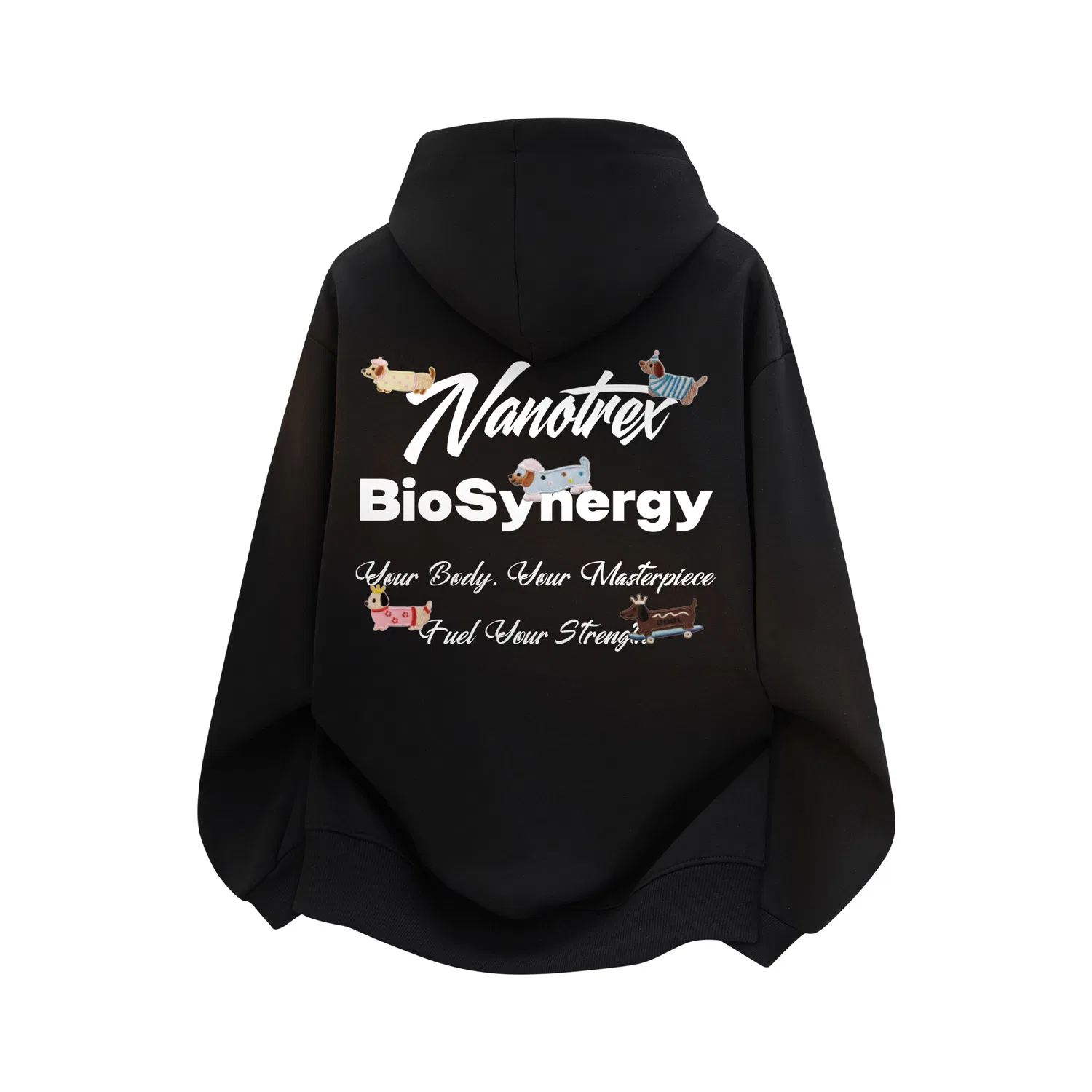 Детское худи унисекс с капюшоном Heather Gray-Embroidery MUSCLETECH — фото 3