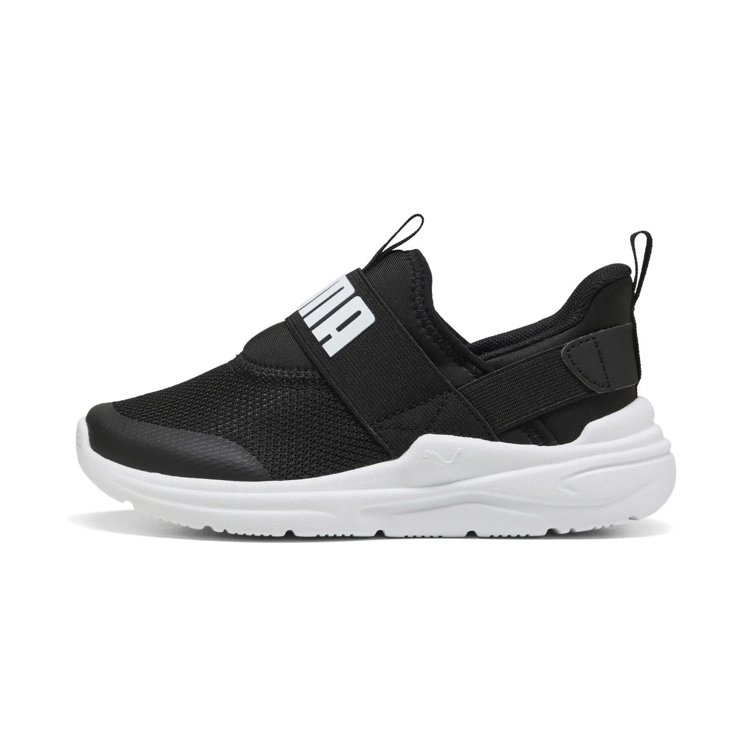 Детские кроссовки с технологией SLIPTECH Soft Wired 2 Puma, Schwarz / Weiss — фото 3