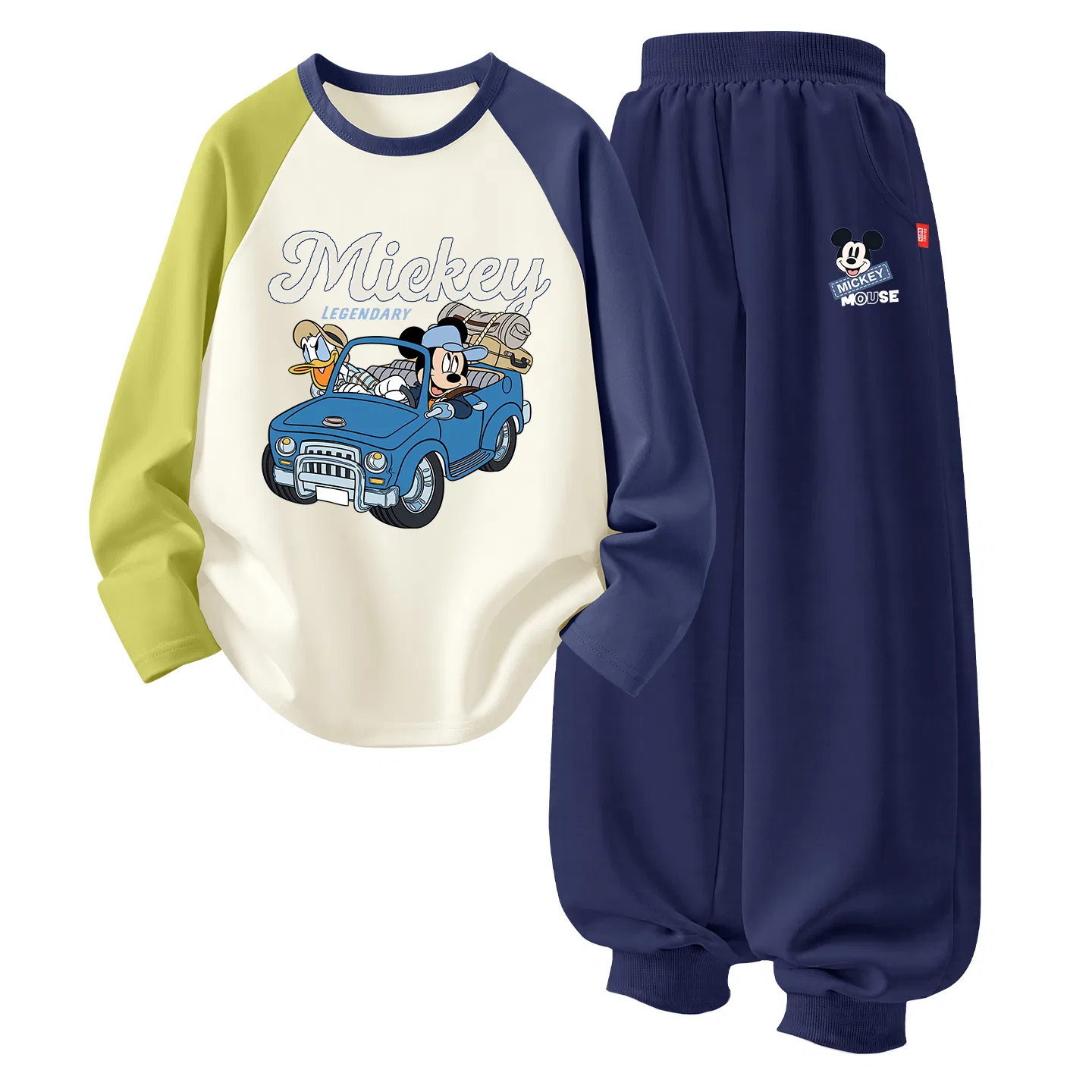 Детский спортивный комплект с круглым вырезом Di Feichi Green Blue+Di Happy K Navy Blue Disney, Di Feichi Green Blue+Di Happy K Navy Blue