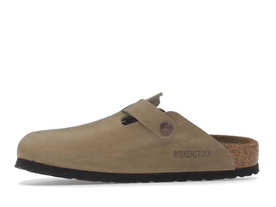 Детские клоги Boston Soft Footbed с масляной кожи Birkenstock, Tobacco Brown — фото 3