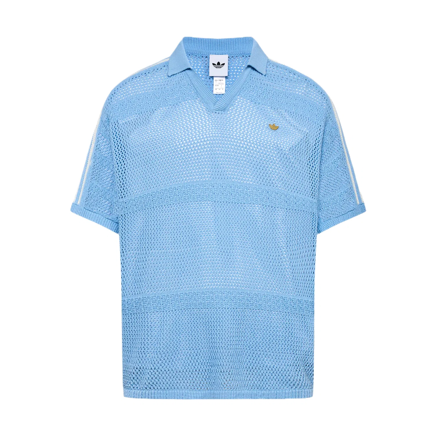 Рубашка-поло с v-образным вырезом свободная Adidas Originals, Blue