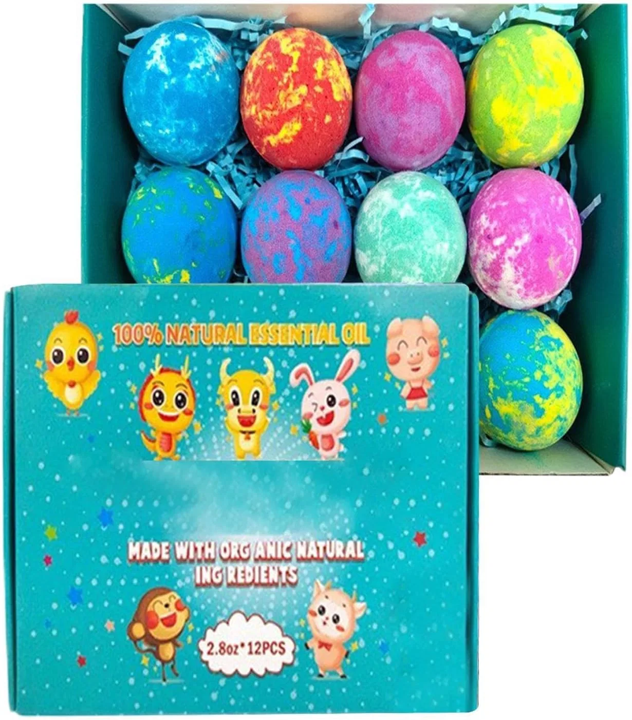 Бомбочка для ванны детская с игрушкой, Genérico, 12 шт, 60 г