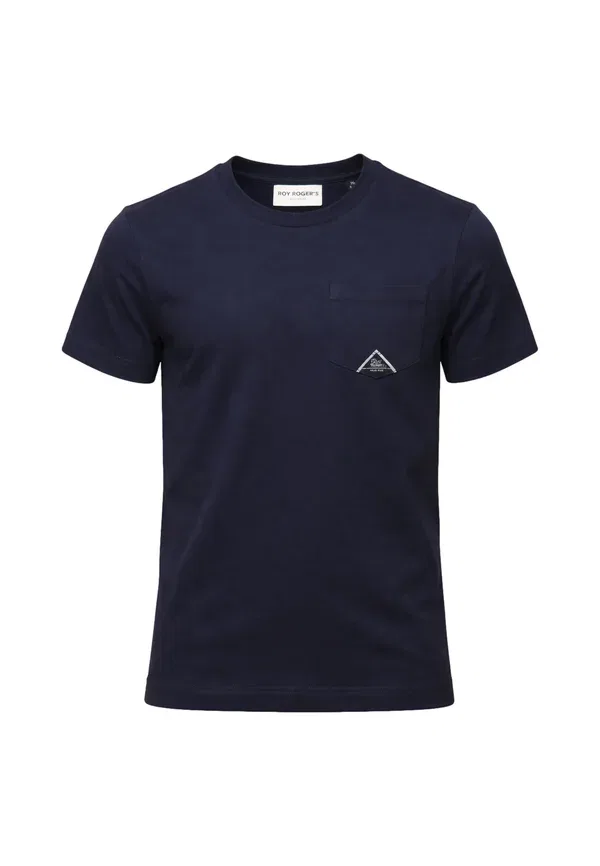 Футболка хлопковая Basic t-shirt Roy Rogers, dark blue, темно-синий