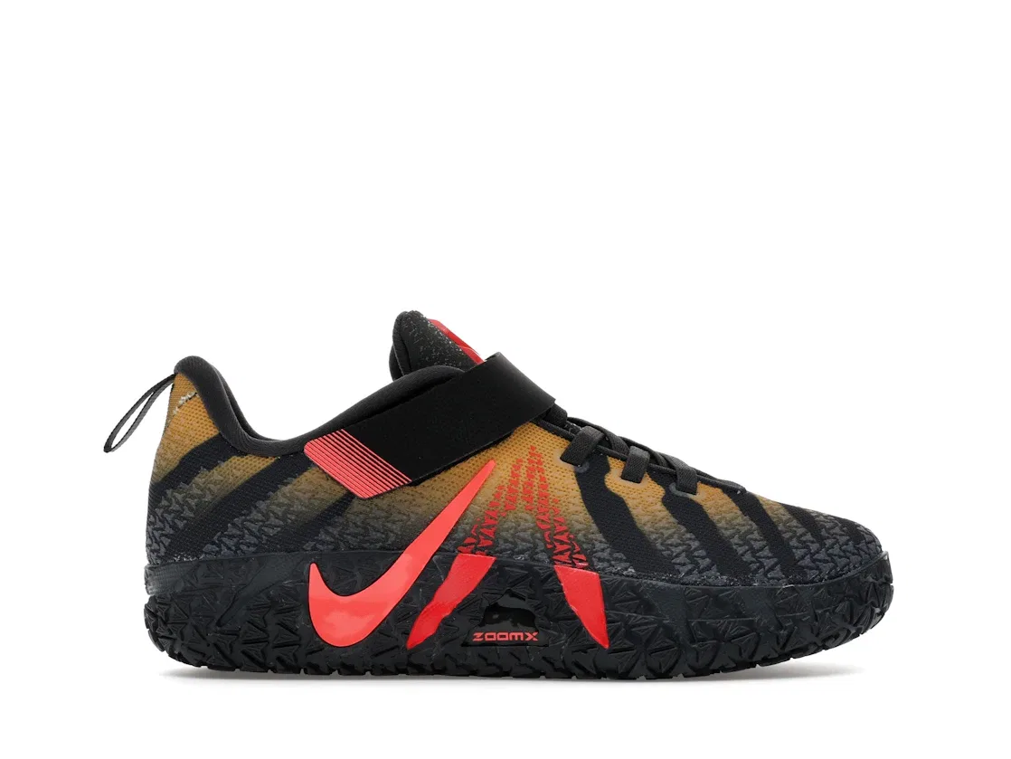 Детские кроссовки для мальчиков с принтом Nike Ja 3 Nike, Anthracite/Bright Crimson/Yellow Ochre