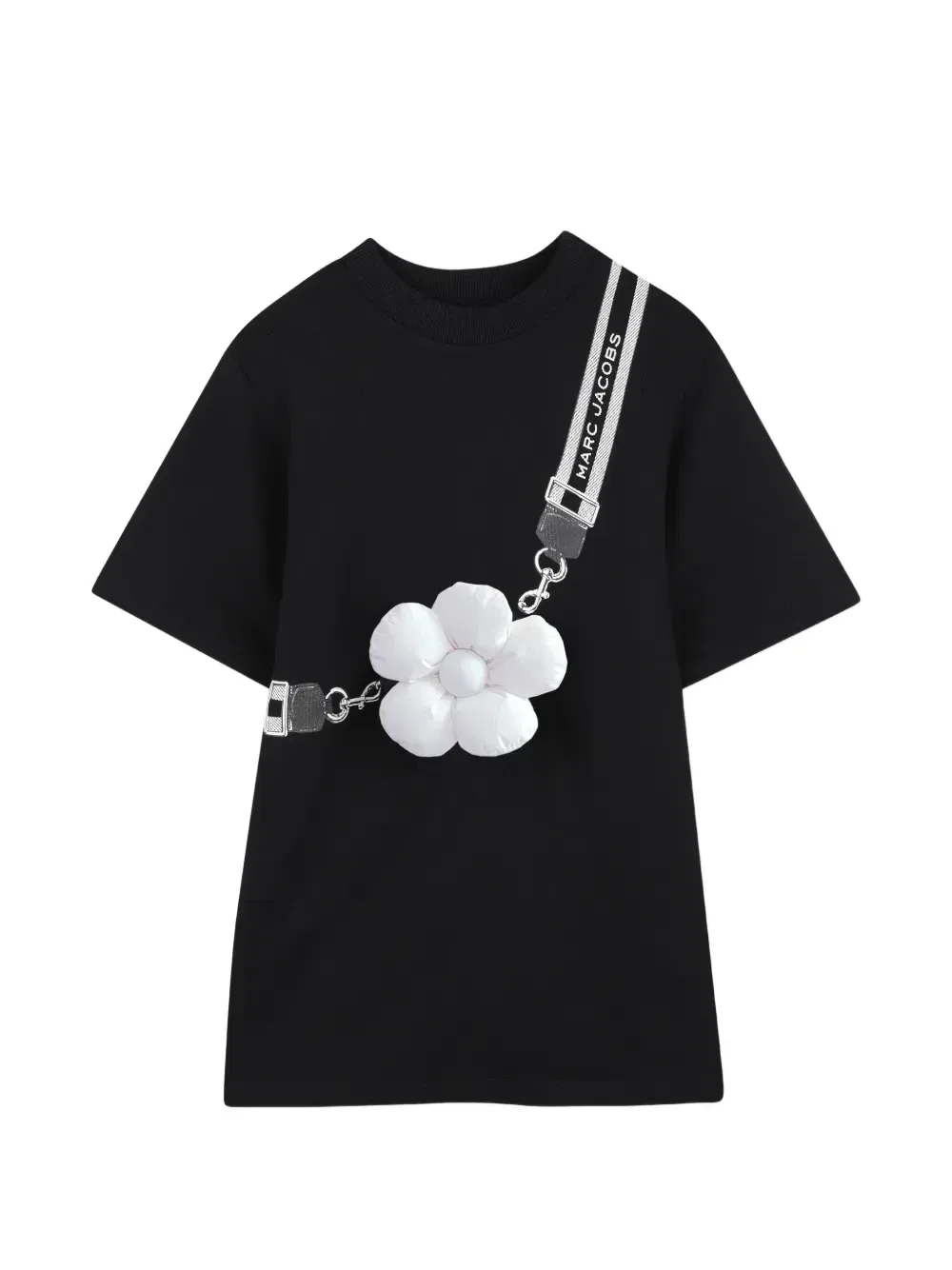 Платье с короткими рукавами Marc Jacobs Kids, черный