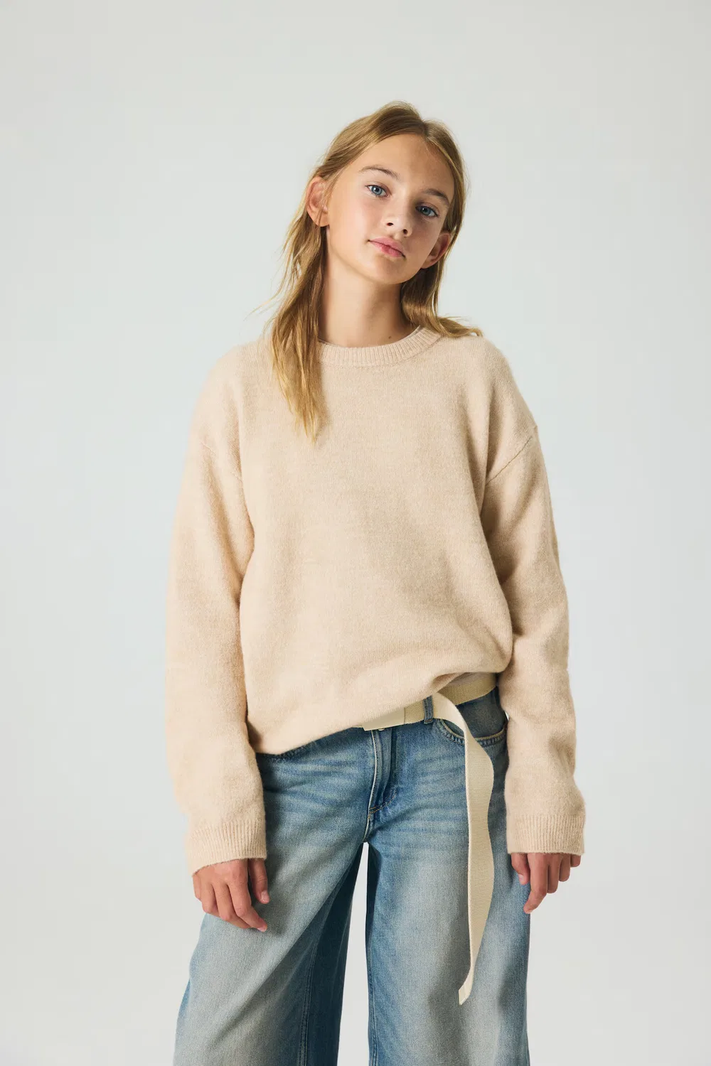 Пуловер свободного кроя H&M, Hellbeige — фото 2