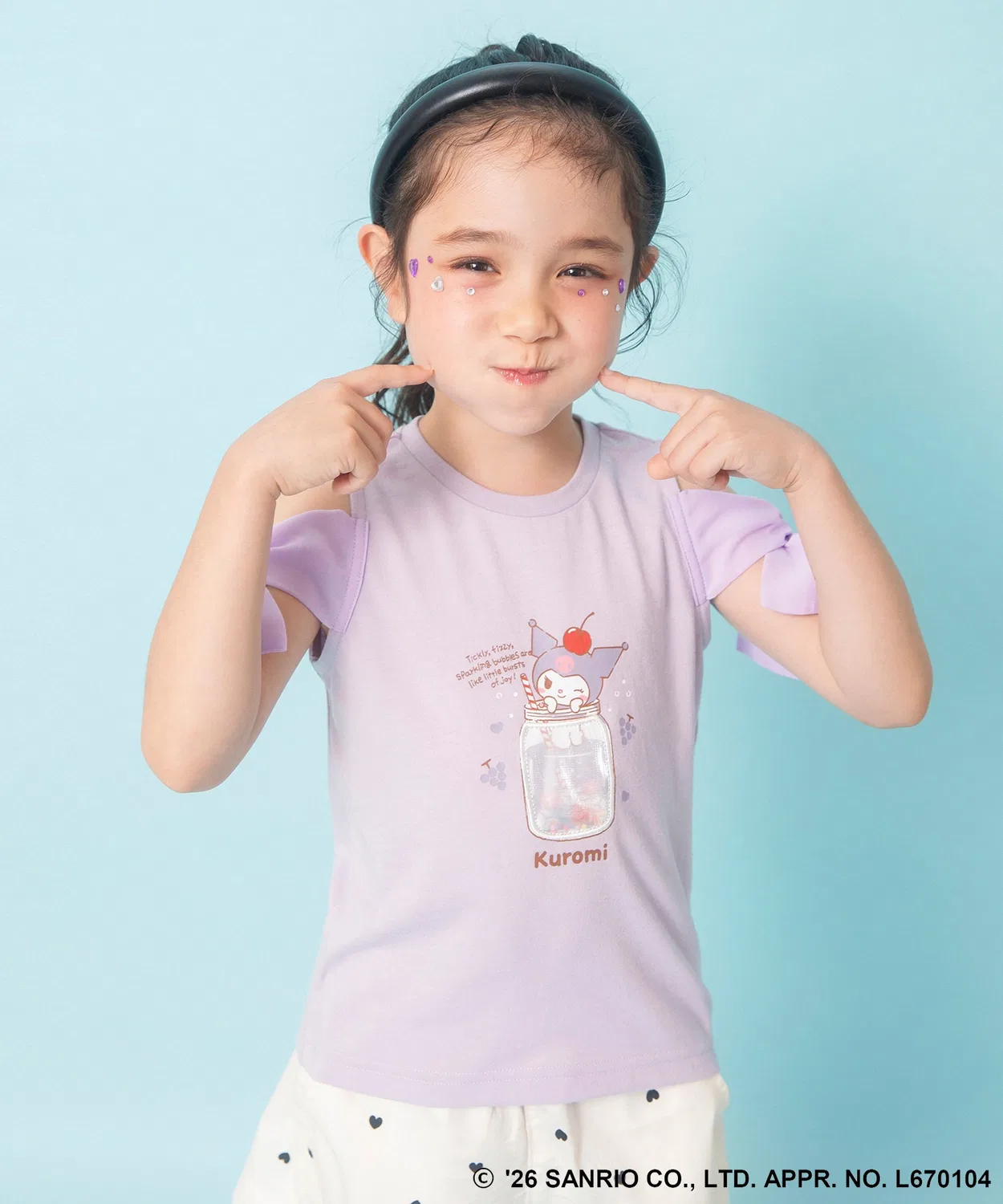 Детская футболка с принтом Sanrio Chiffon Shoulder Top Branshes, Lavender