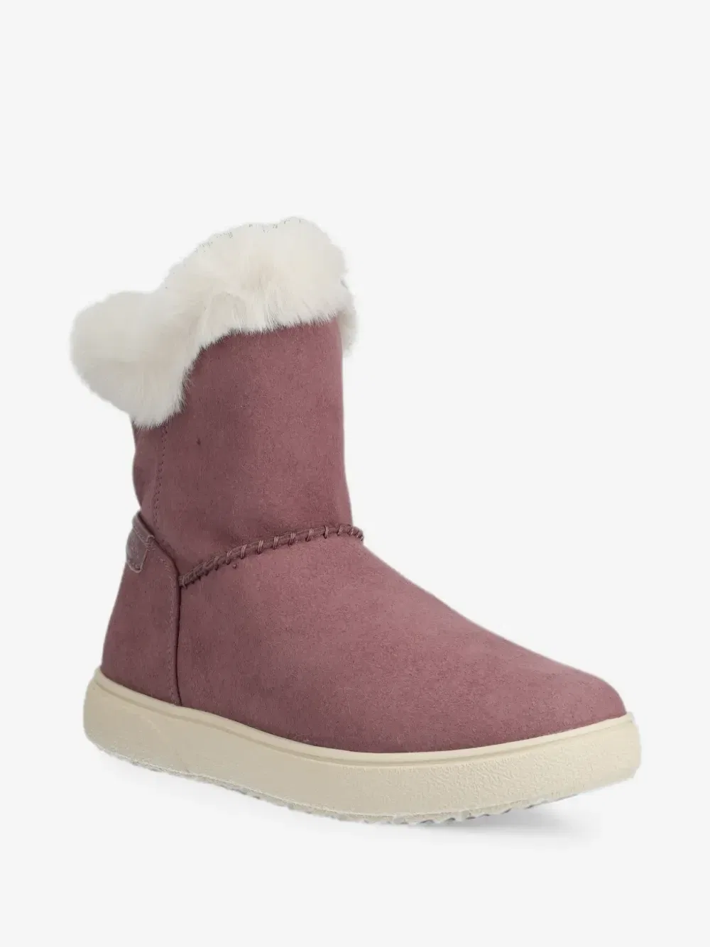Сапоги Theleven с отделкой из искусственного меха Geox Kids, розовый