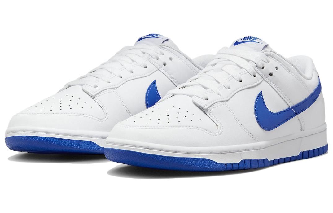 Кроссовки Nike Dunk Low Hyper Royal, белый/синий — фото 3