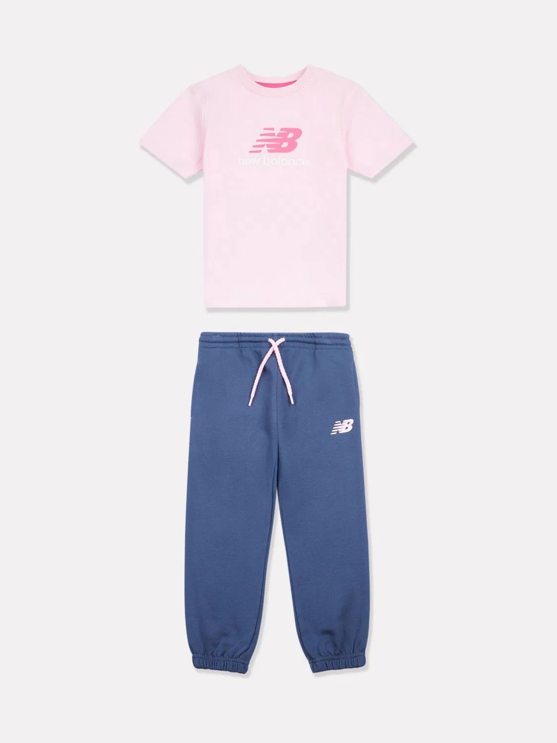 Комплект одежды New Balance с логотипом Stacked NB, розовый