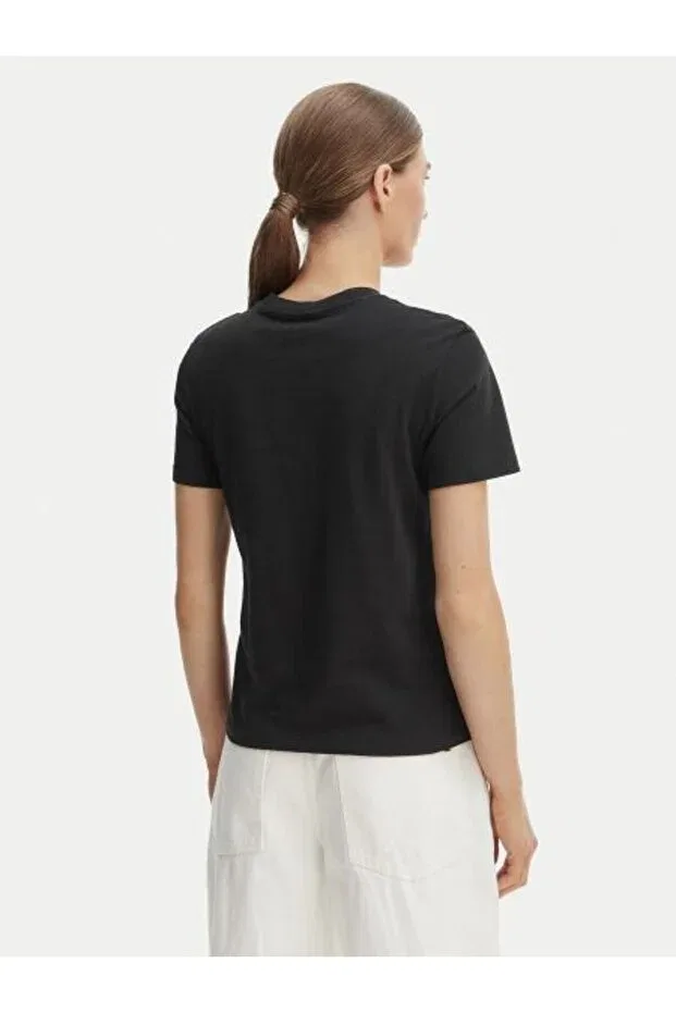 Женская футболка хлопковая Calvin Klein, Black — фото 2
