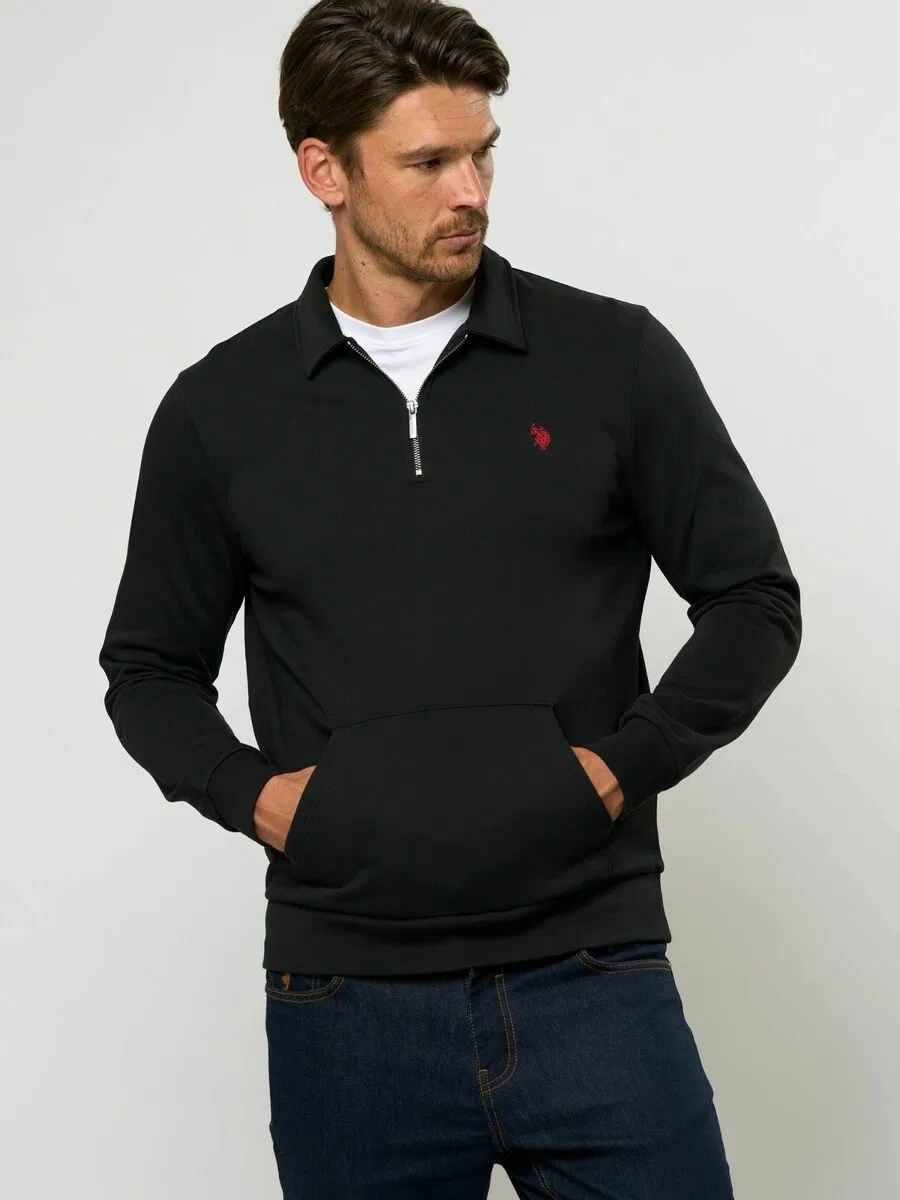Свитер U.S. Polo Assn. 'UMTheodor' черного цвета — фото 3