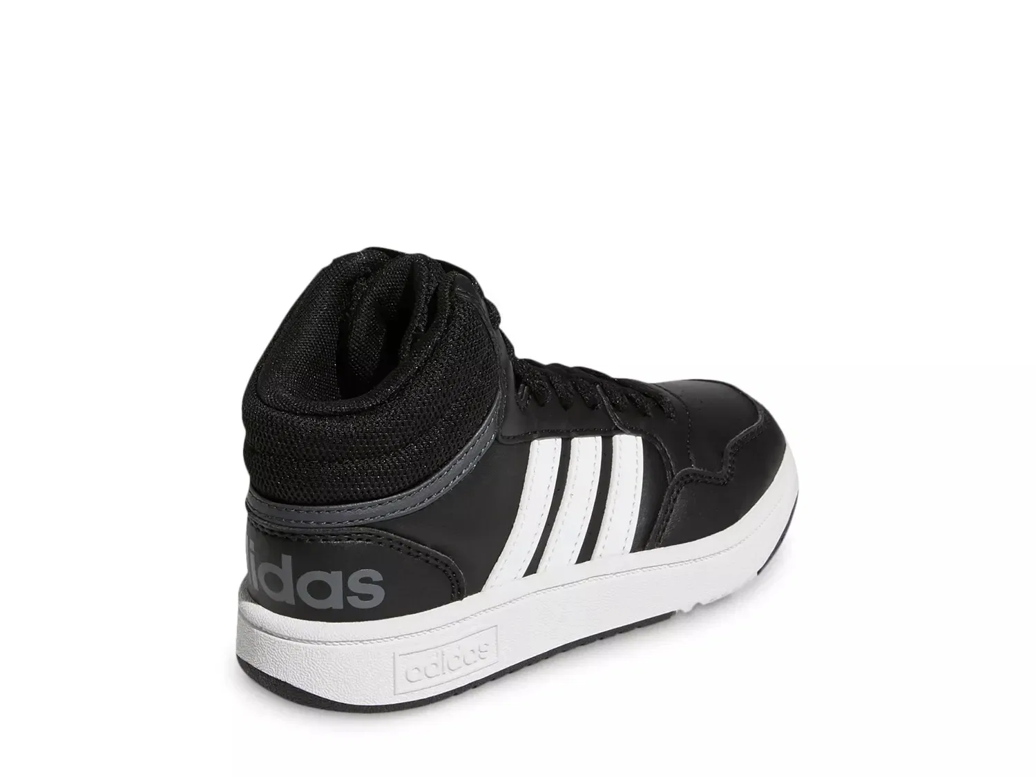 Кроссовки Hoops 3.0 Mid, детские, adidas, черно-белые — фото 2