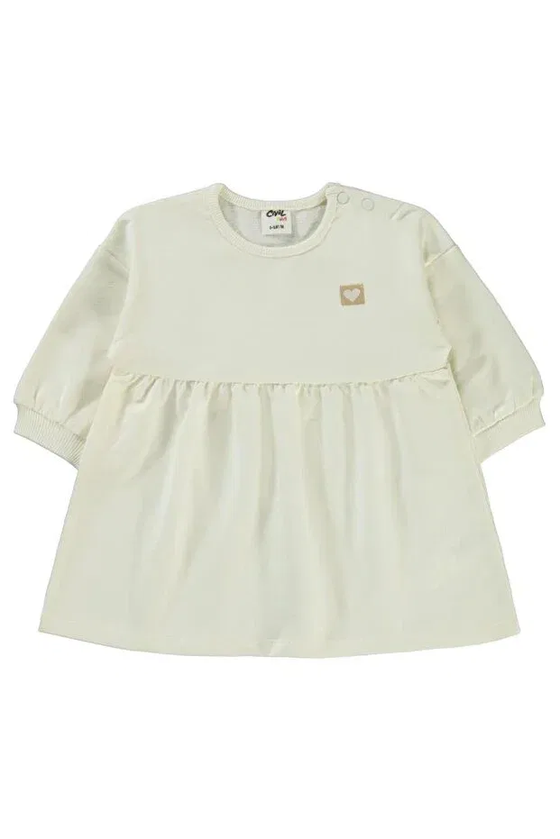 Детское платье для девочек хлопковое Civil Basic Heart Label Civil Baby, Ecru