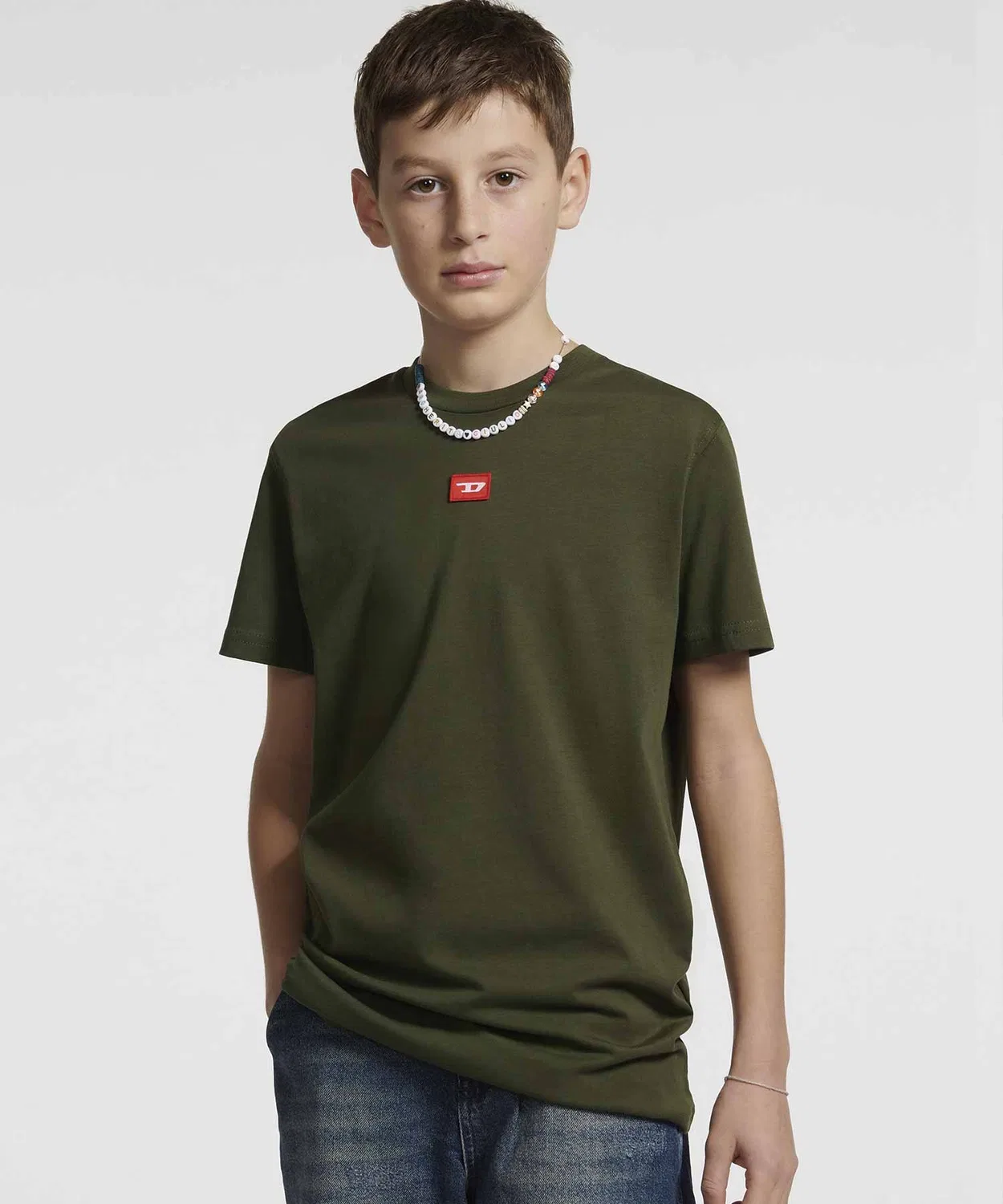 Детская футболка с принтом DIESEL KIDS, Dark Green