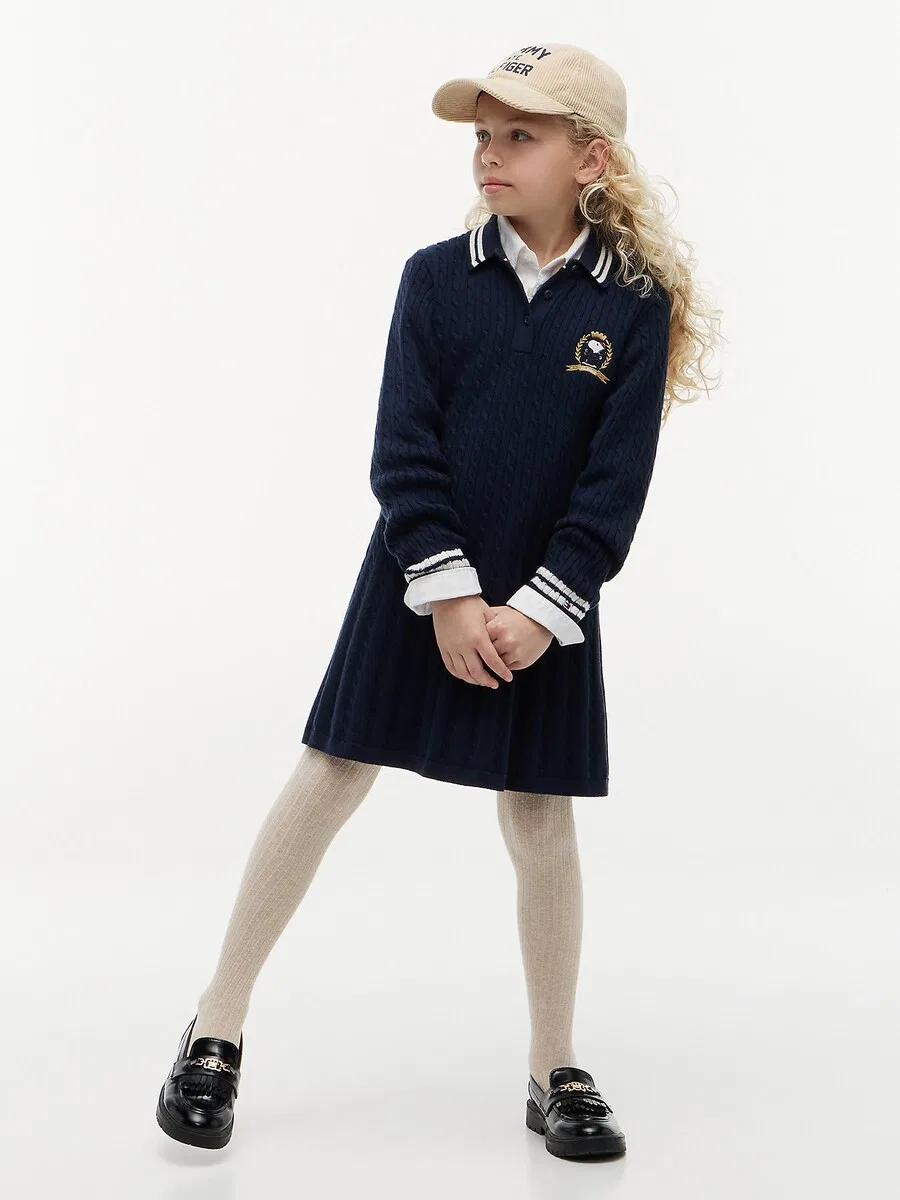 Платье TOMMY HILFIGER в стиле «PEANUTS» темно-синего цвета — фото 2