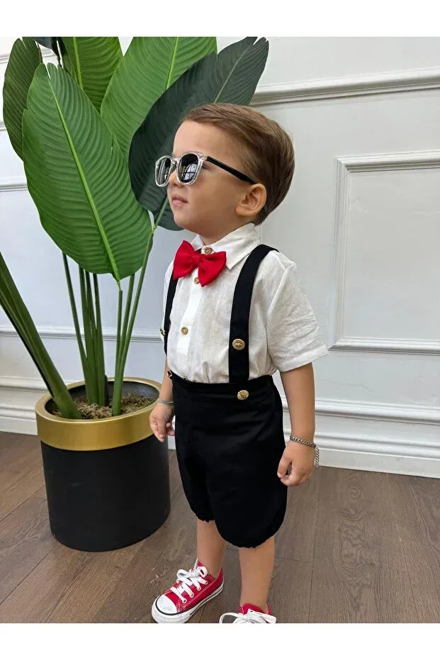 Детский комбинезон для мальчиков с коротким рукавом Ares Kids Fashion, White