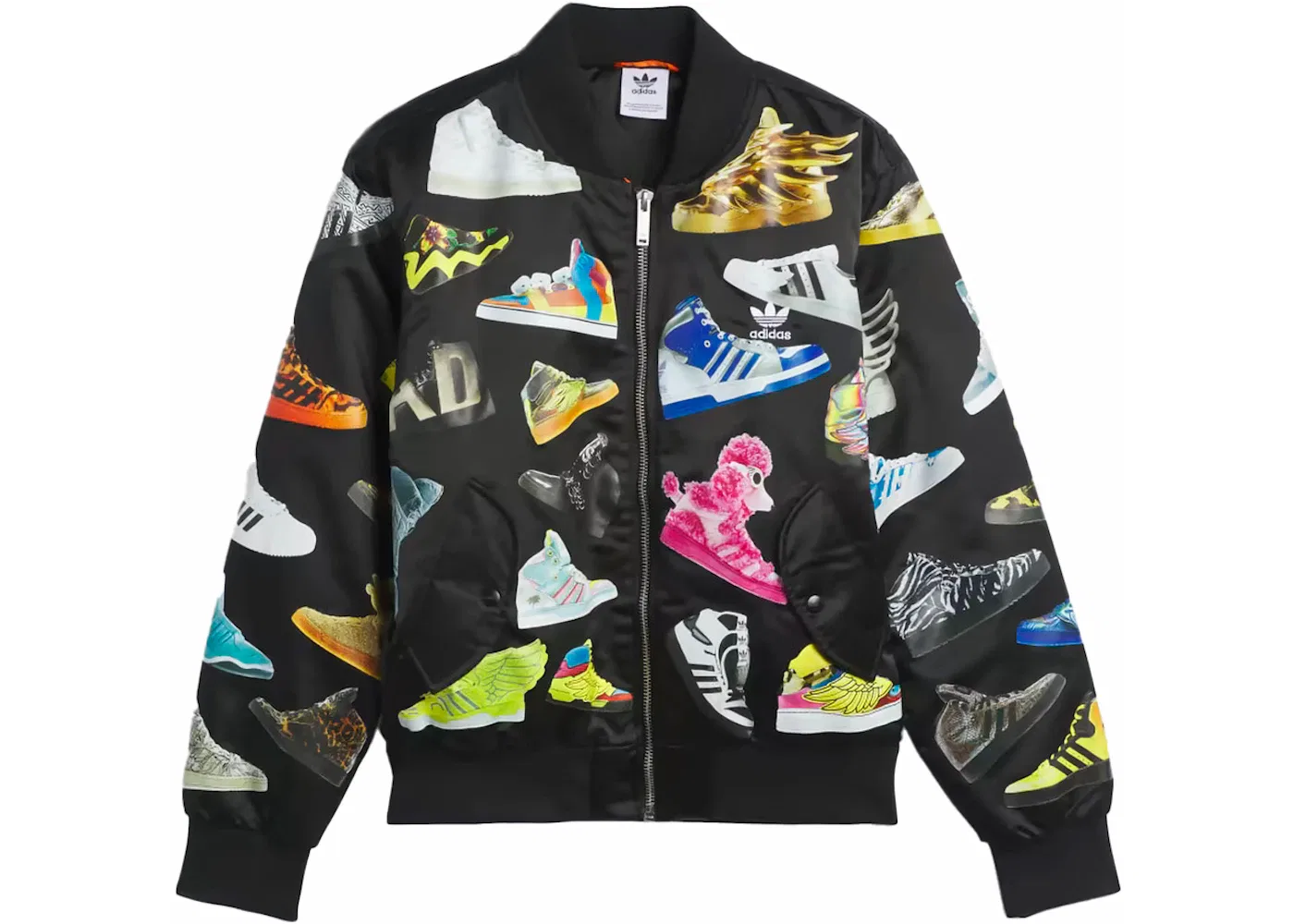 Мужская куртка-бомбер с принтом Jeremy Scott Adidas, Black