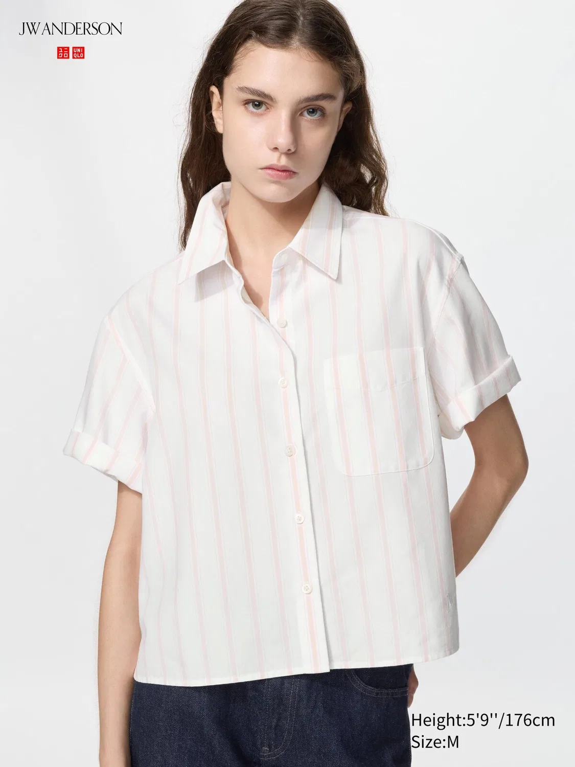 Рубашка Oxford Uniqlo, мужская, розовый