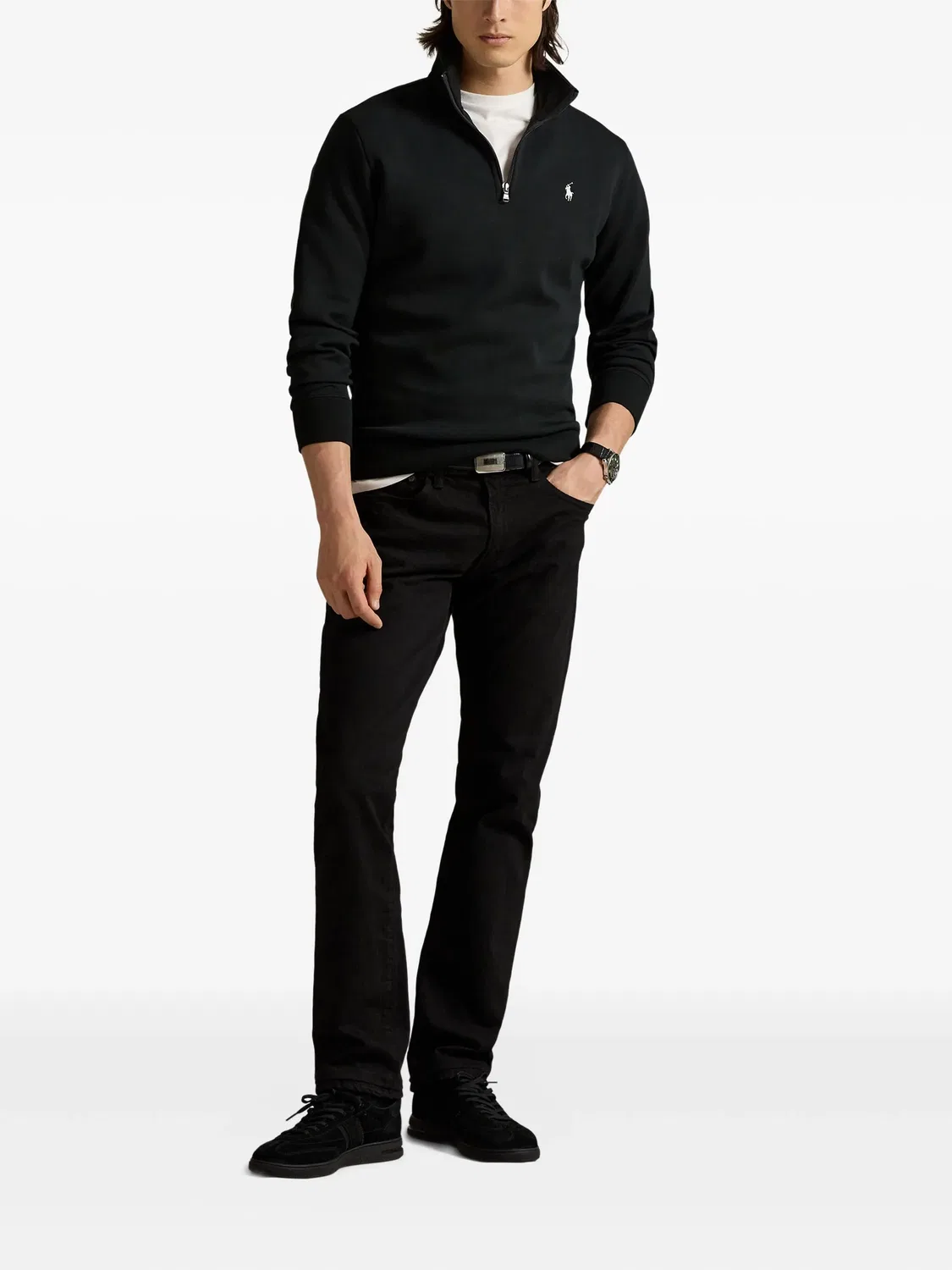 Толстовка с полузастежкой Polo Ralph Lauren, черный — фото 2