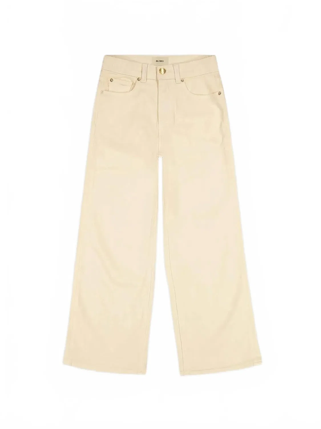 Детские джинсы с широкими штанинами и завышенной посадкой Lily Wide Leg Jeans DL1961, Manilla