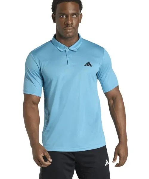 Мужская поло для тренировок с логотипом Adidas, Синий