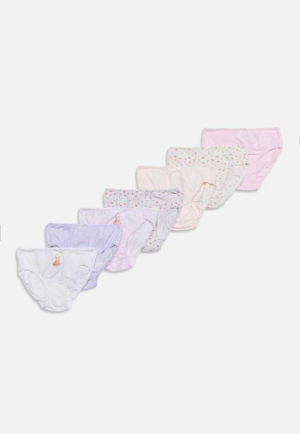Комплект из 7 трусиков - хипстеры Friboo, Blue/Light Pink/White