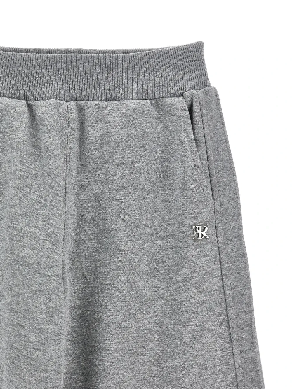 Брюки с широкими штанинами и логотипом Ermanno Scervino Junior, серый — фото 3
